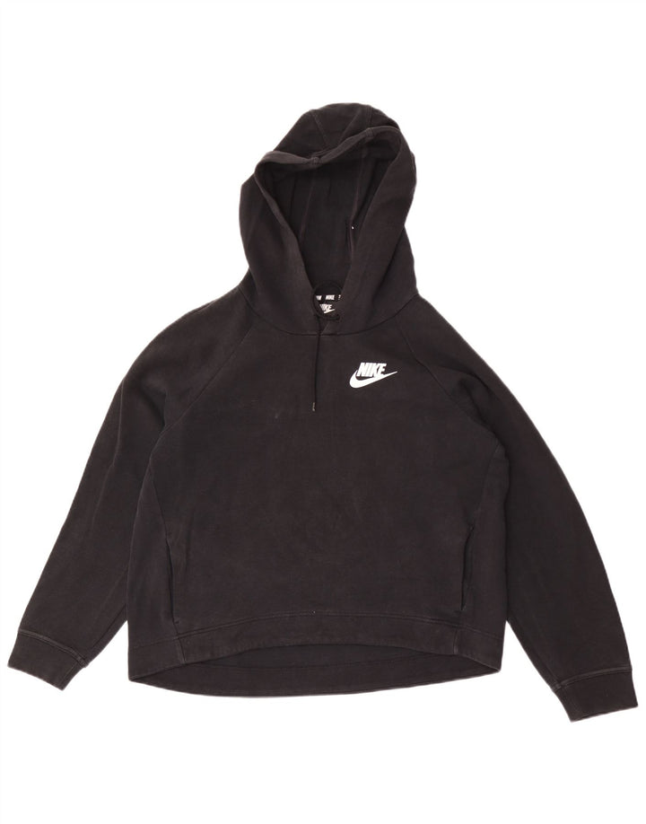 Nike Pull à capuche graphique pour femme UK 14 Noir moyen
