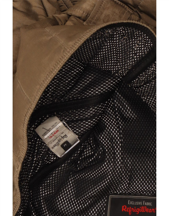 Refrigiwear Veste matelassée à capuche pour femme UK 14 Marron moyen Polyamide