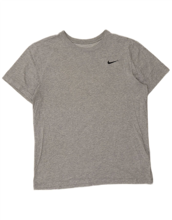 NIKE T-shirt Dri Fit pour hommes, grand, gris, coton