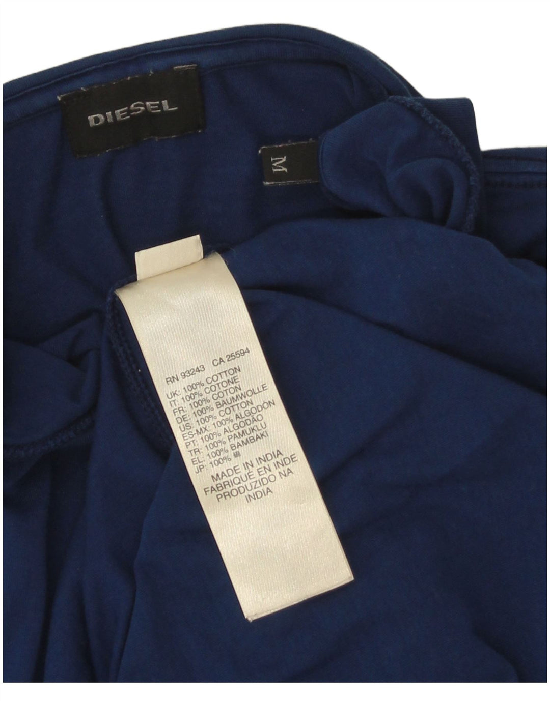 Diesel T-Shirt Homme Bleu Marine Moyen Coton