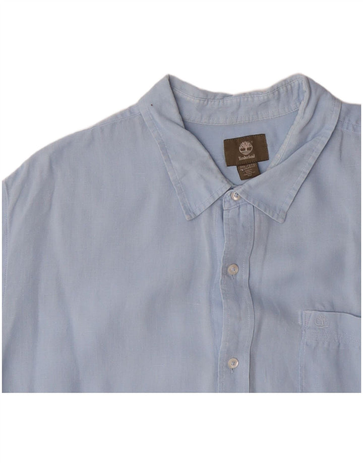 TIMBERLAND Chemise à manches courtes coupe régulière pour homme 3XL Bleu