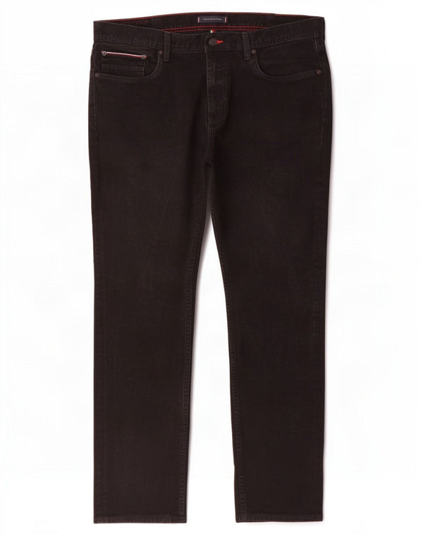 Tommy Hilfiger Jean droit Denton homme W38 L30 coton noir