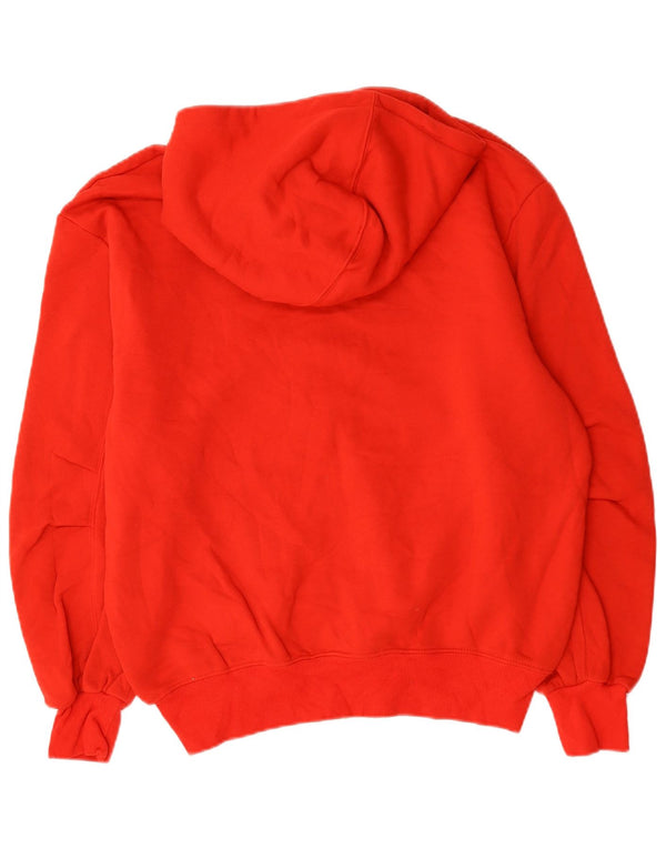 Zara Pull à capuche zippé surdimensionné pour femme UK 10 Petit coton rouge
