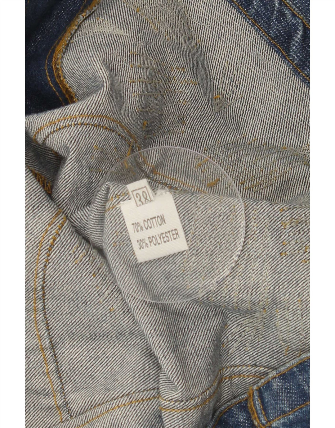 Veste en denim femme vintage EU 38 Coton floral bleu moyen