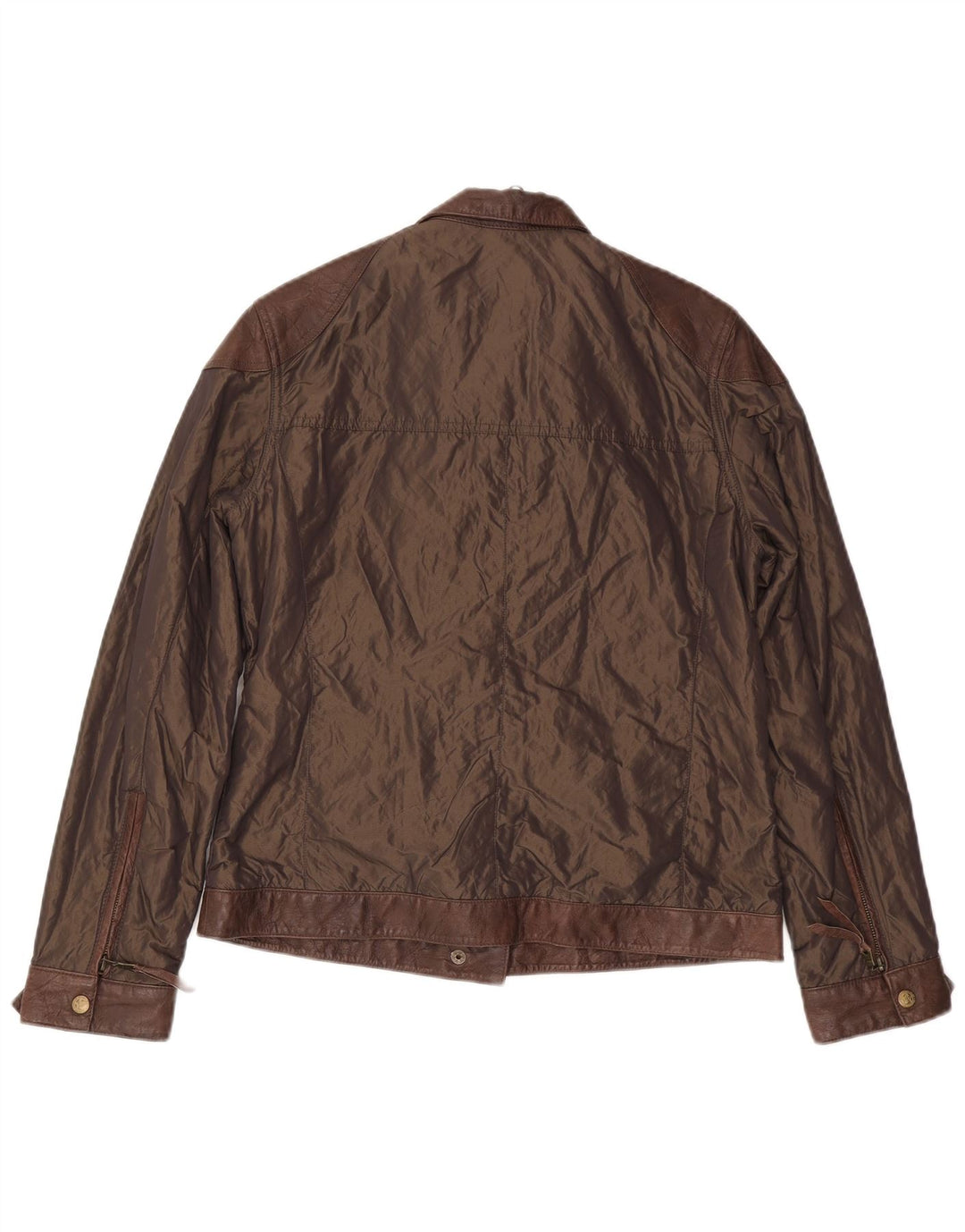veste utilitaire femme vintage UK 14 Polyamide brun moyen