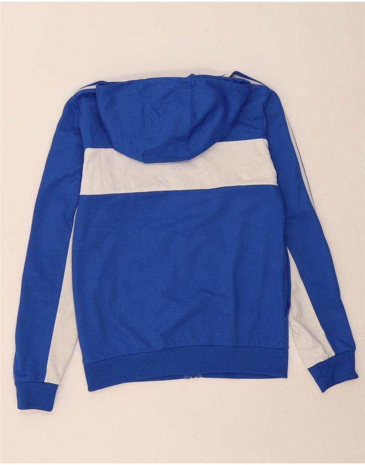 ADIDAS Pull à capuche zippé pour homme XS en coton color block bleu
