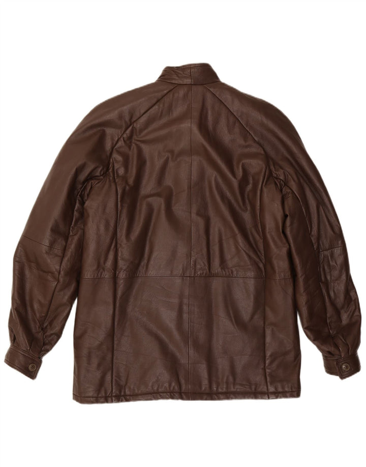 Veste en cuir homme vintage IT 48 Cuir marron moyen