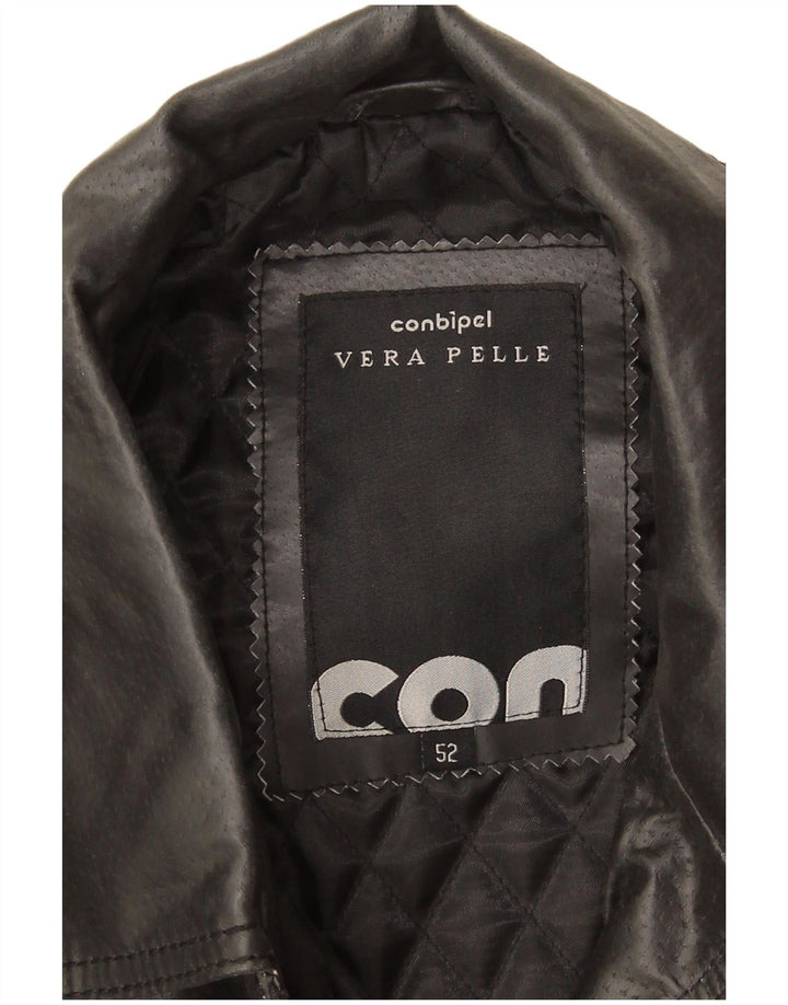 Conbipel Veste en Cuir Homme IT 52 Grand Cuir Noir