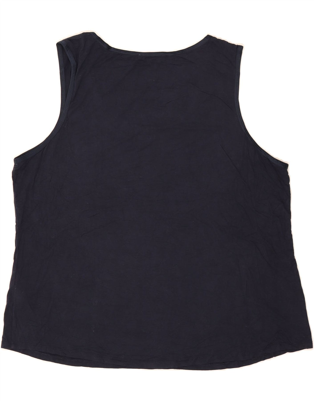 OASIS Womens Vest Top UK 22 3XL Navy Blue Viscose Vintage Oasis and Second-Hand Oasis from Messina Hembry 