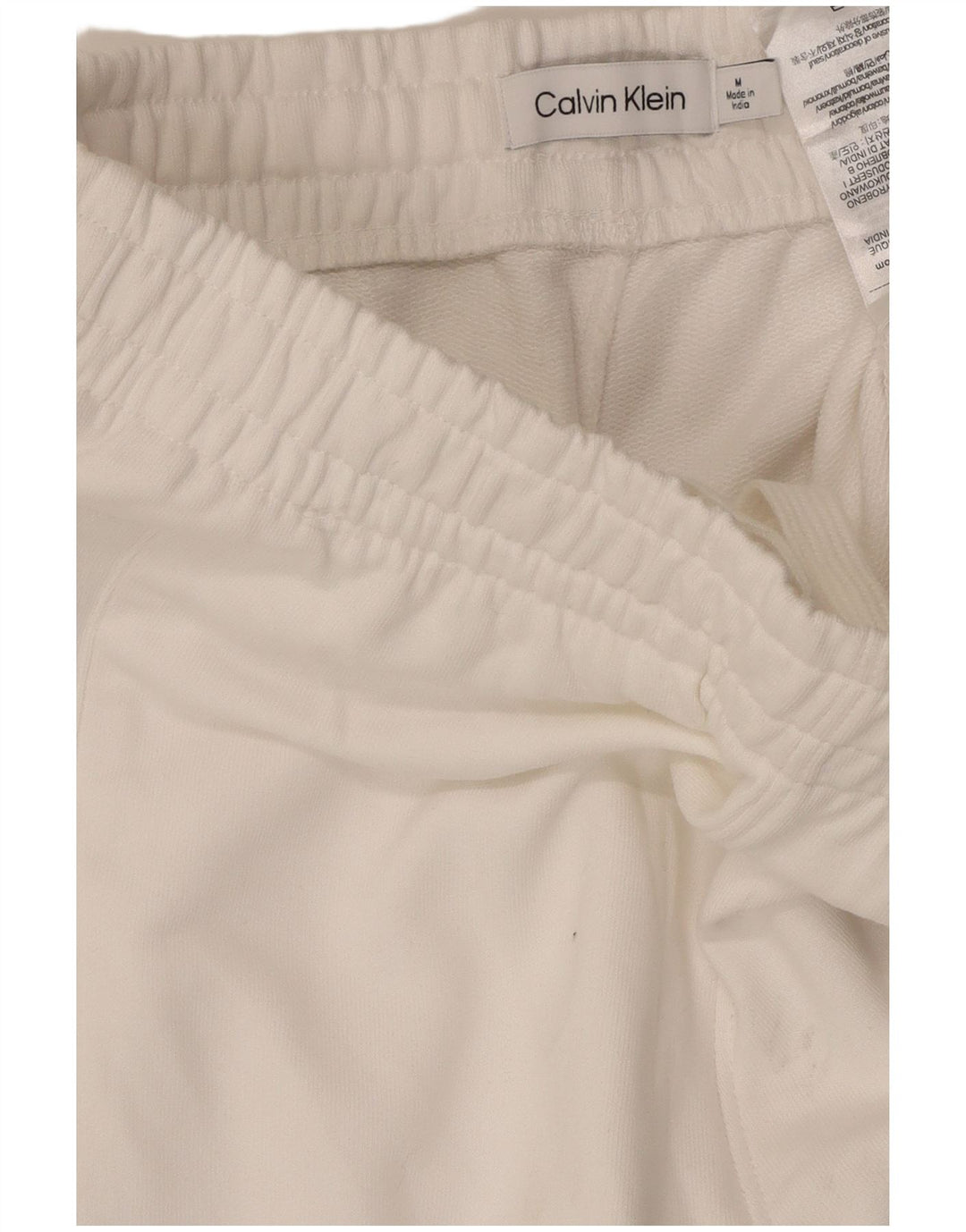 CALVIN KLEIN Pantalon de Survêtement Graphique Joggers Homme Blanc Moyen Coton