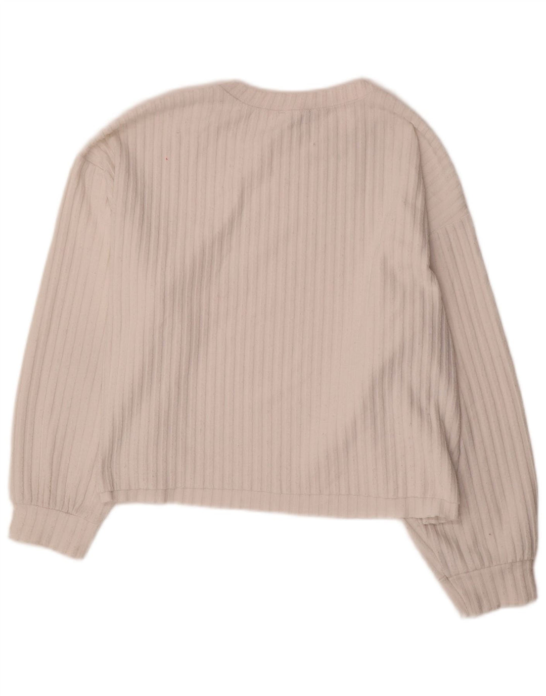 Zara Femme Trafaluc Haut Oversize Manches Longues UK 16 Grand Blanc Polyester