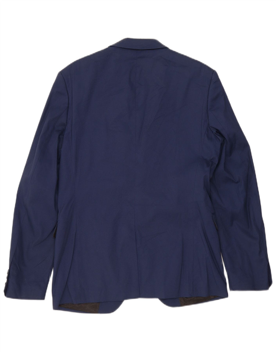 Zara Veste Blazer 2 Boutons Homme EU 50 Coton Bleu Marine Moyen