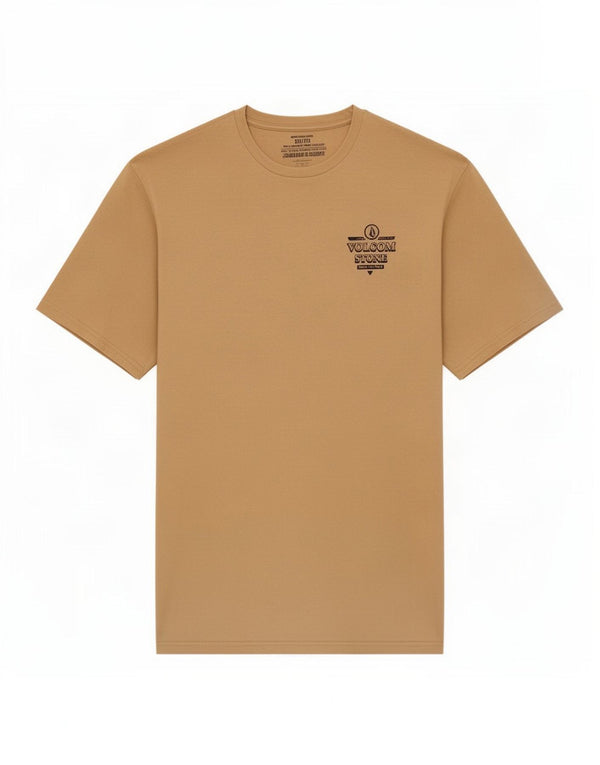 Volcom T-shirt graphique coupe moderne pour homme 2XL en coton beige