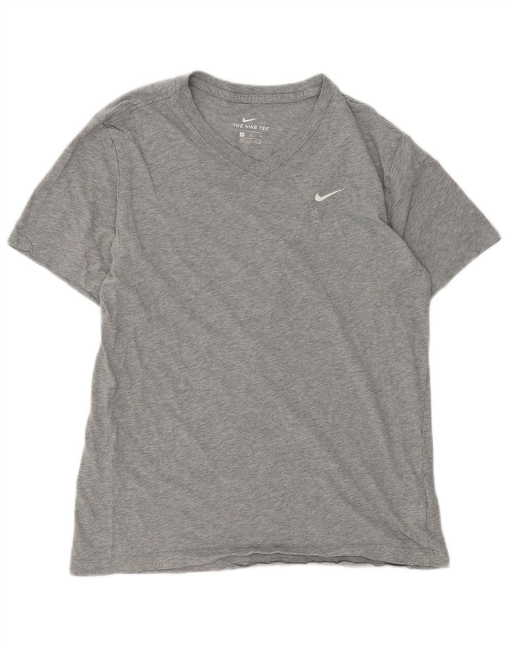 Nike T-Shirt Homme Gris Moyen Moucheté Coton