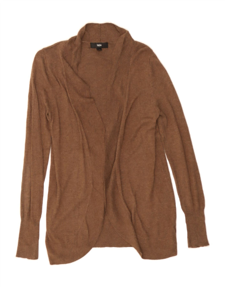 MOSSIMO Womens Open Cardigan Sweater UK 12 Medium Brown Nylon Vintage Mossimo and Second-Hand Mossimo from Messina Hembry 