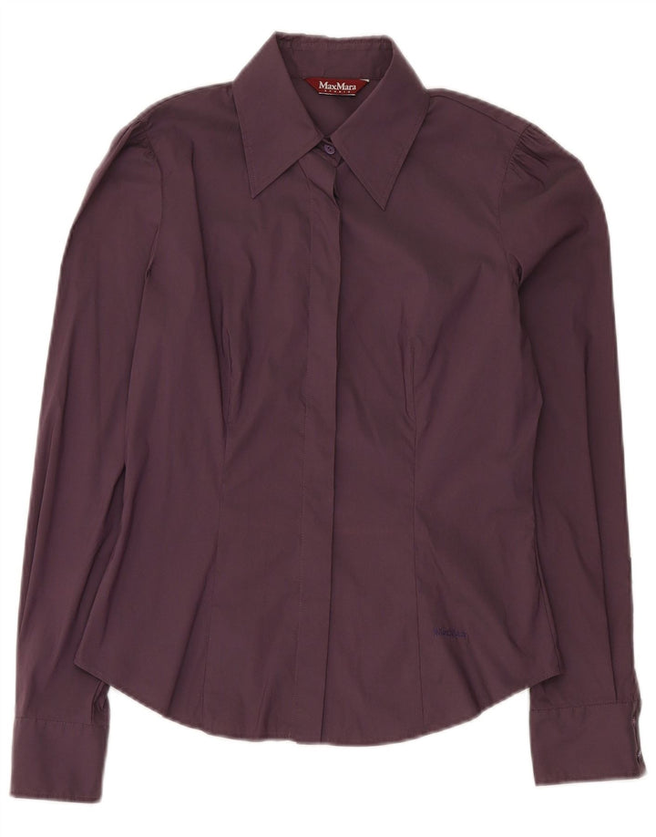 Max Mara Chemise Femme UK 12 Violet Moyen