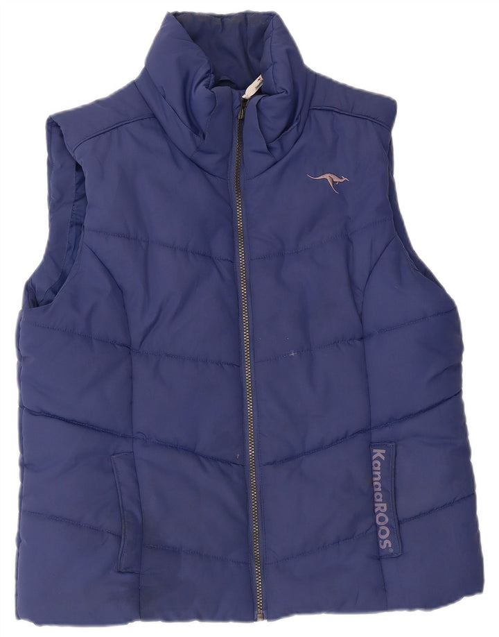 KANGAROOS Gilet rembourré pour homme UK 16 Large Bleu Polyester