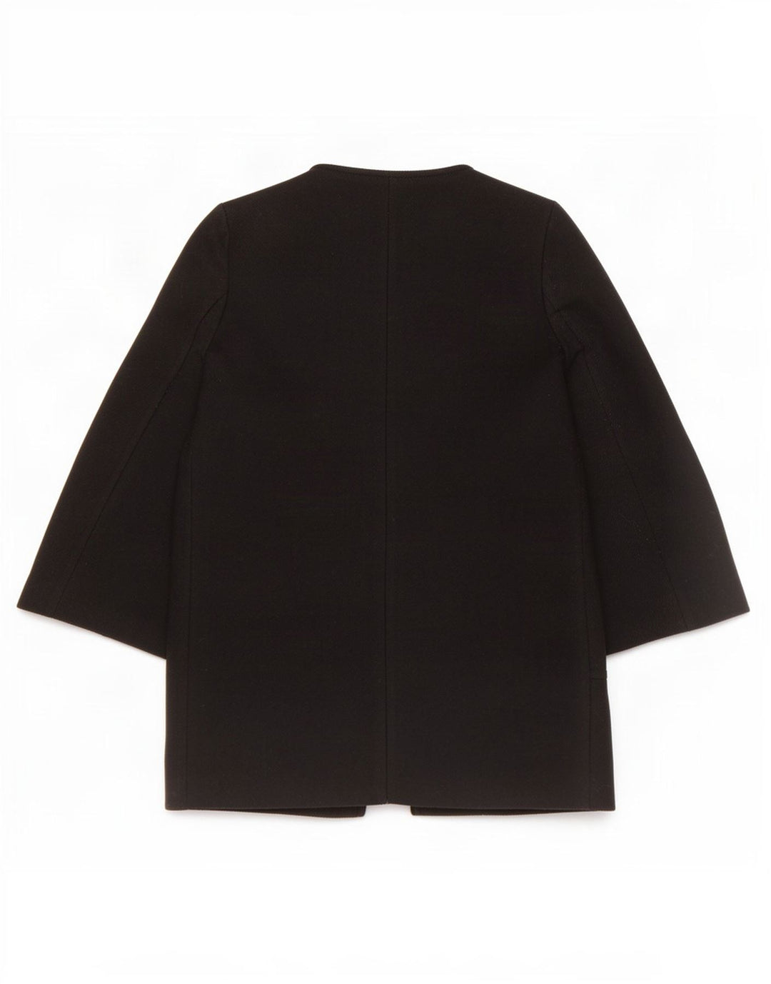Zara Femme Pardessus UK 10 Petite Laine Noire