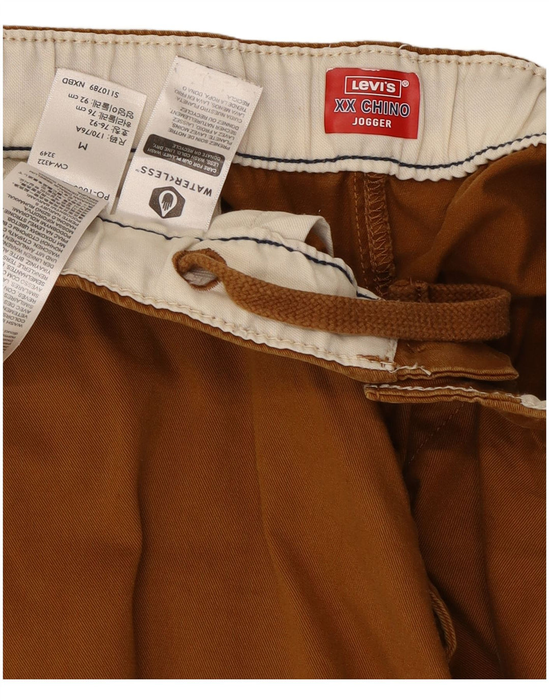 Levi's Pantalon Chino Joggers Homme Moyen W32 L28 Marron Coton