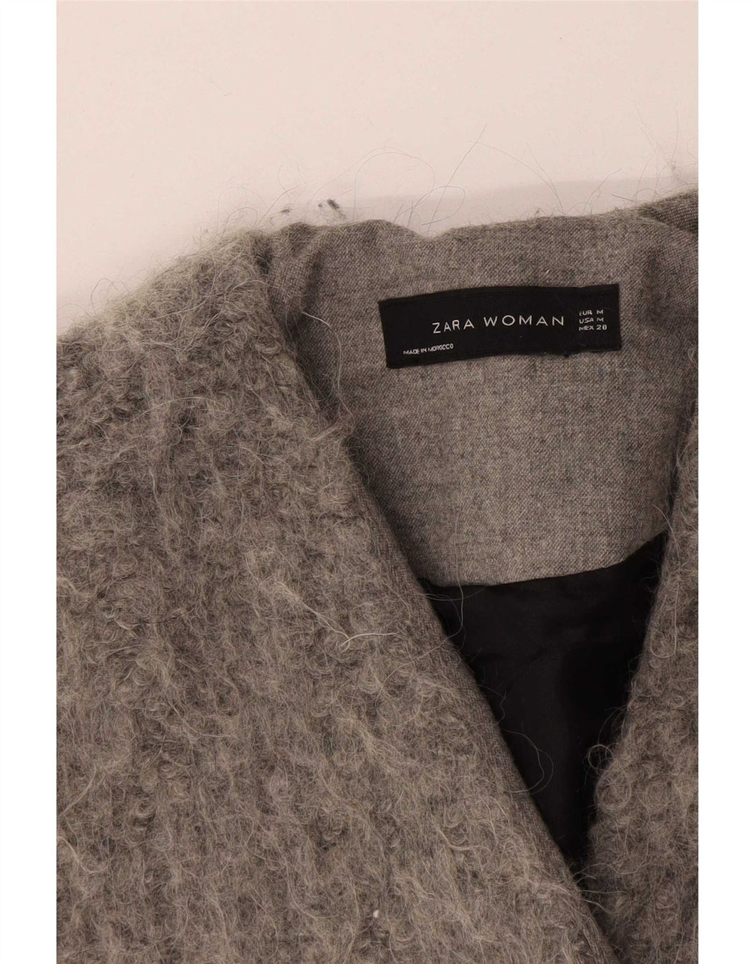 Zara Manteau Femme UK 14 Gris Moyen