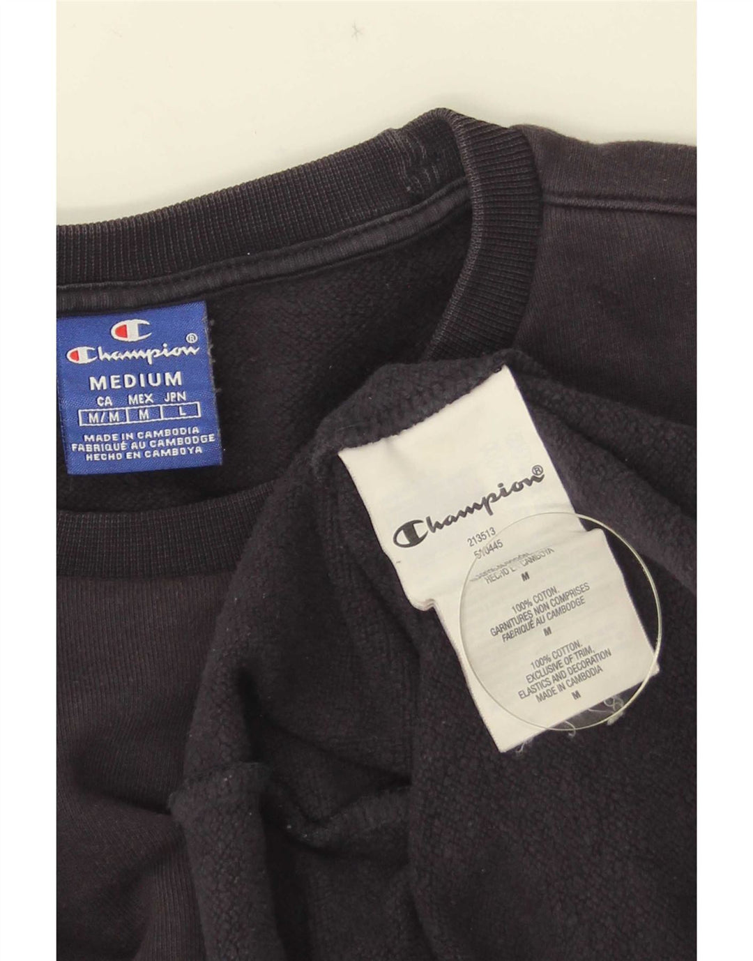 Champion Sweat-Shirt Homme Bleu Marine Moyen Coton