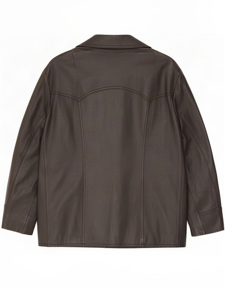 veste en cuir homme vintage UK 36 Petit Noir