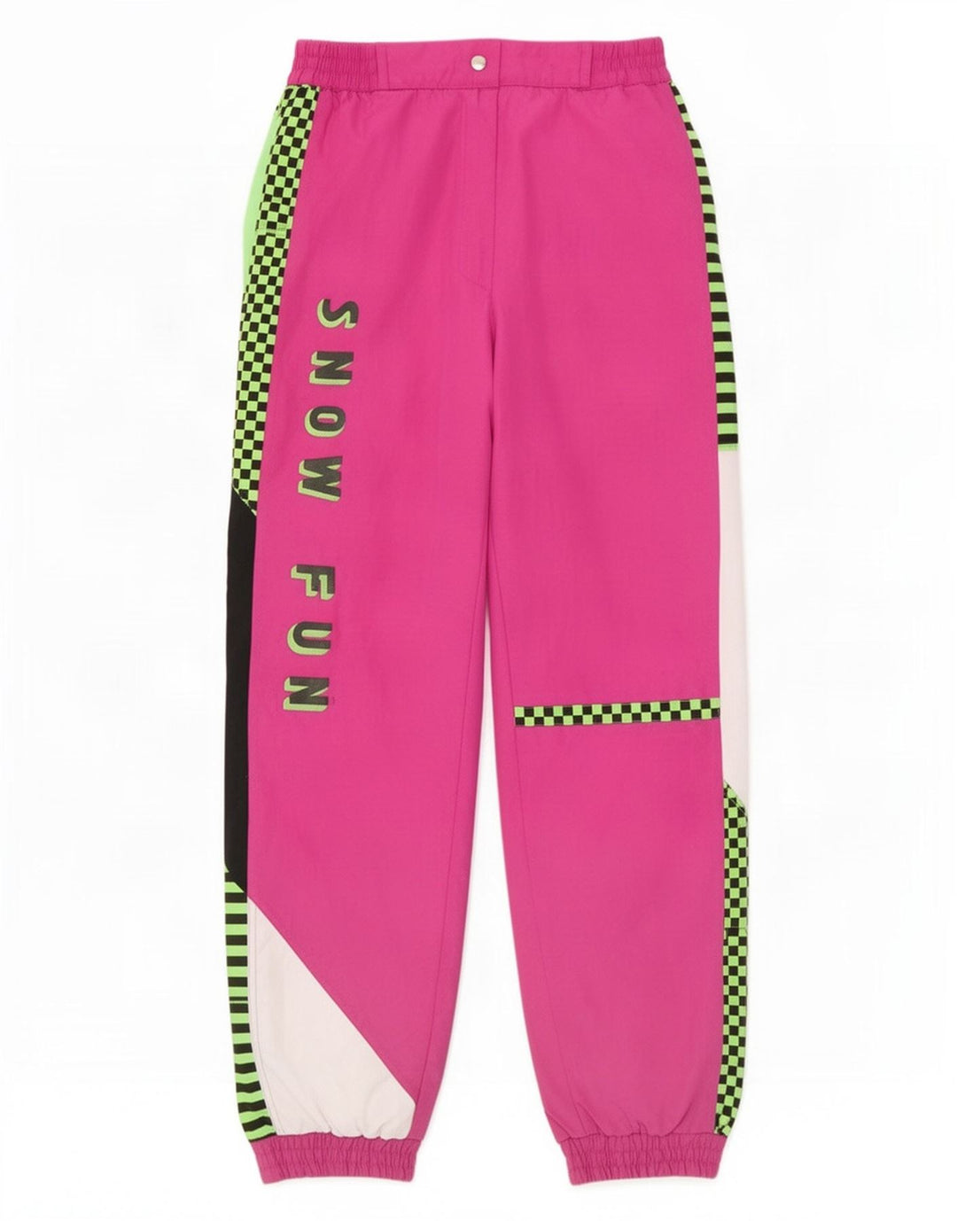 Rodeo Pantalon de ski graphique pour femme EU 38 Rose moyen Polyester colour block