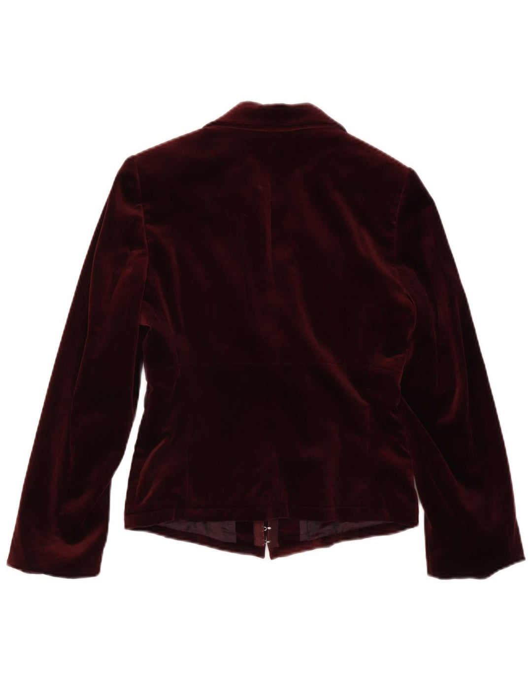 Isabel De Pedro Veste blazer courte à manches 3/4 pour femme UK 10 Small Maroon
