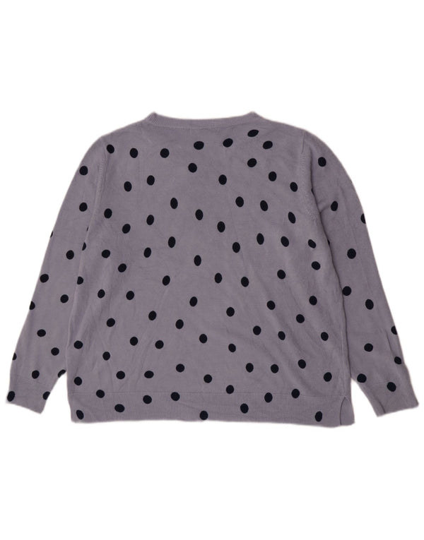 Marks & Spencer Pull col bateau pour femme UK 22 3XL Bleu à pois