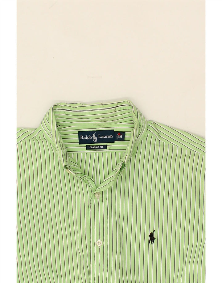 RALPH LAUREN Chemise Coupe Classique Homme Vert Moyen Rayé Coton