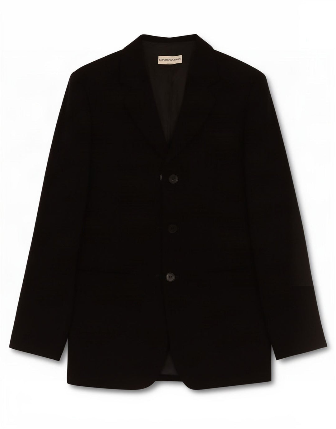 Emporio Armani Veste Blazer 3 Boutons Femme IT 40 Petit Noir Polyester