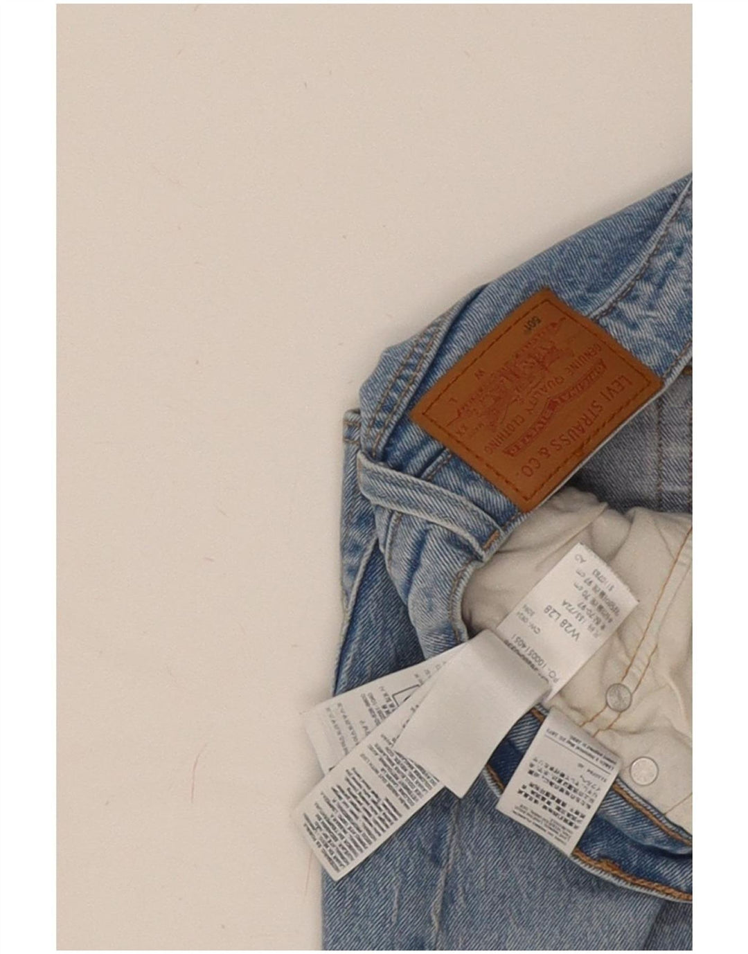 Levi's Jean Droit 501 Femme W28 L28 Bleu Coton