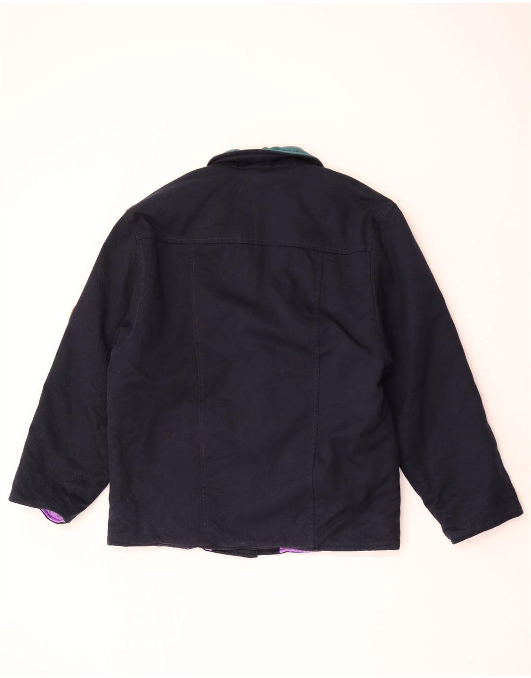 vintage Femme 2 Bouton Blazer Veste IT 44 Bleu Marine Moyen Colourblock