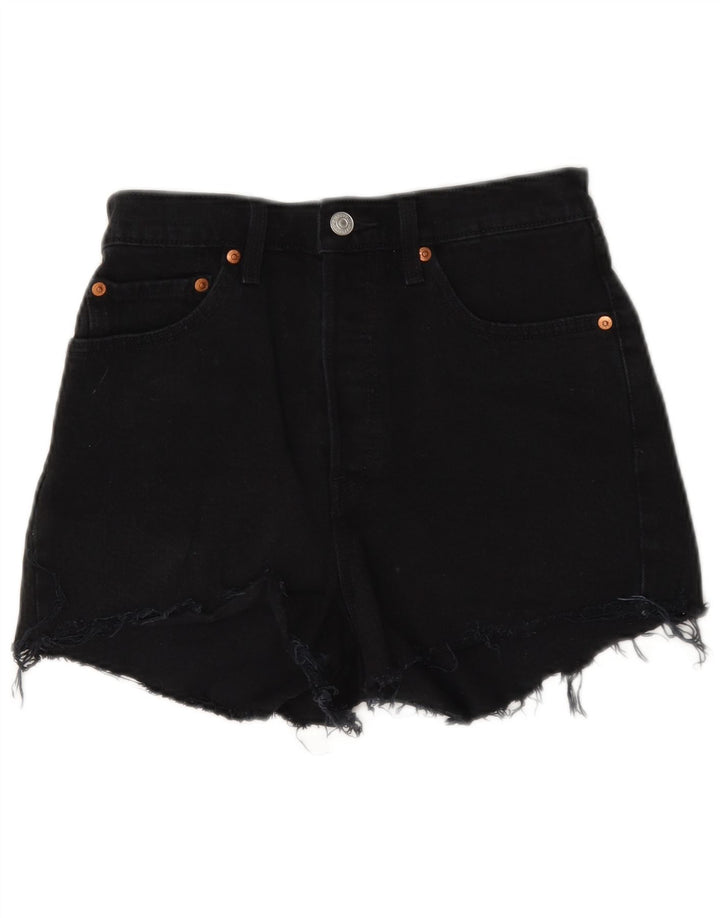 Levi's Short en Jean Déchiré W27 Femme Petit Noir Coton