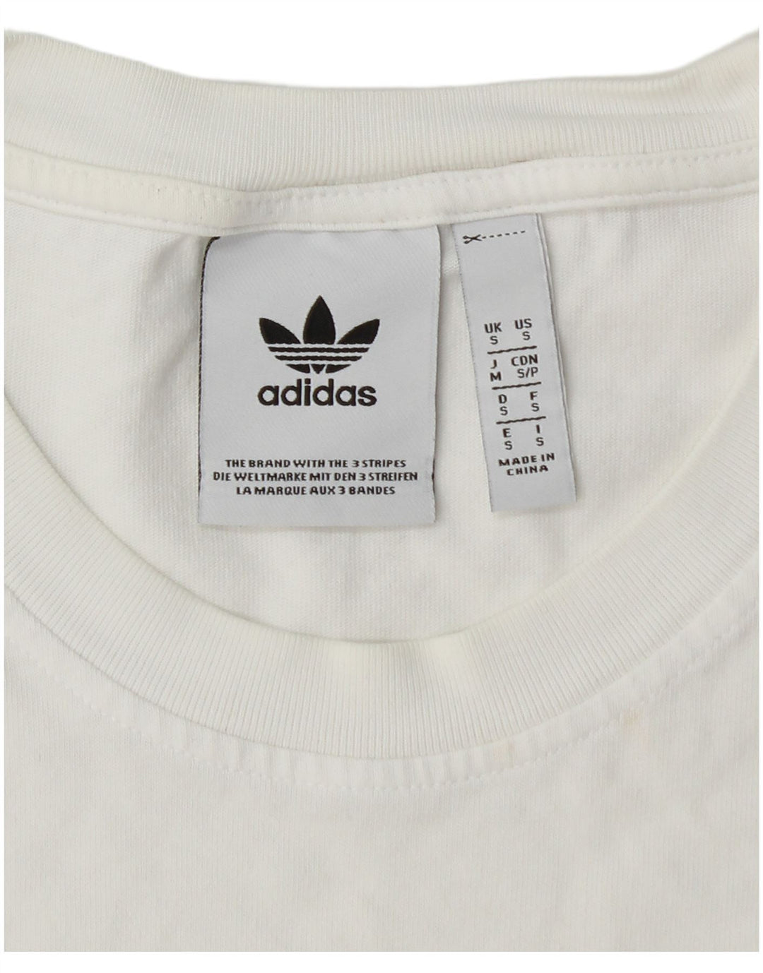 ADIDAS T-shirt graphique pour hommes, petit, blanc