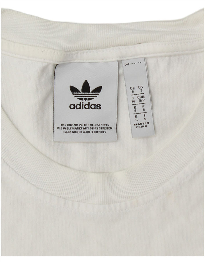 ADIDAS T-shirt graphique pour hommes, petit, blanc