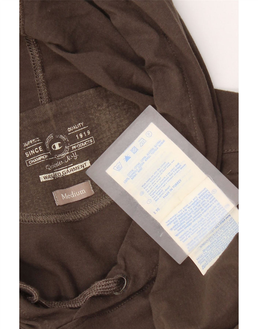 Champion Haut graphique à capuche à manches longues pour homme en coton marron moyen