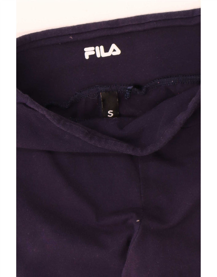 Fila Leggings Femme UK 10 Petit Bleu Marine Colorblock