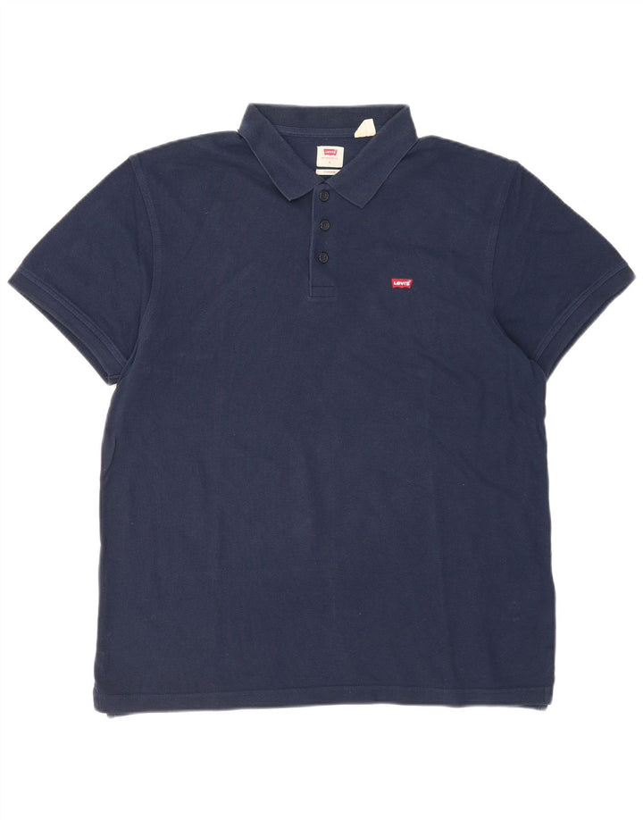 Levi's Polo Standard Homme Bleu Marine Large Coton