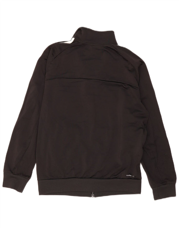 Adidas Hommes Climalite Survêtement Top Veste UK 38/40 Moyen Noir Polyester