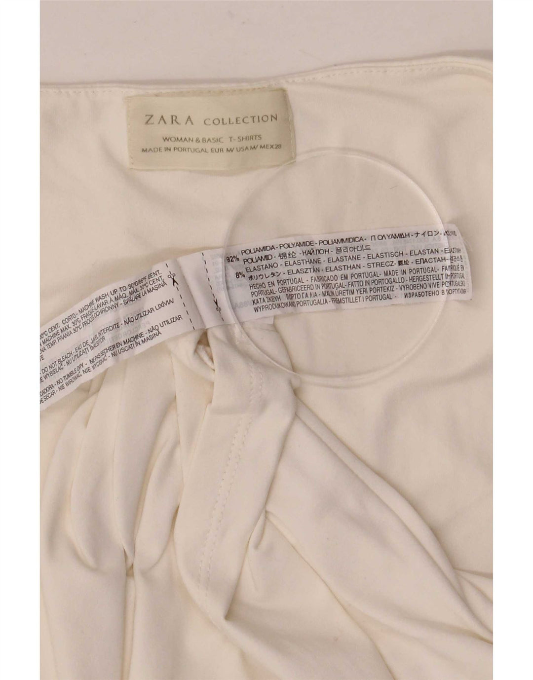 Zara Femme Débardeur UK 12 Medium Blanc Polyamide