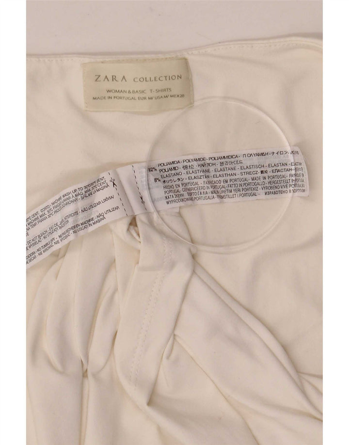 Zara Femme Débardeur UK 12 Medium Blanc Polyamide