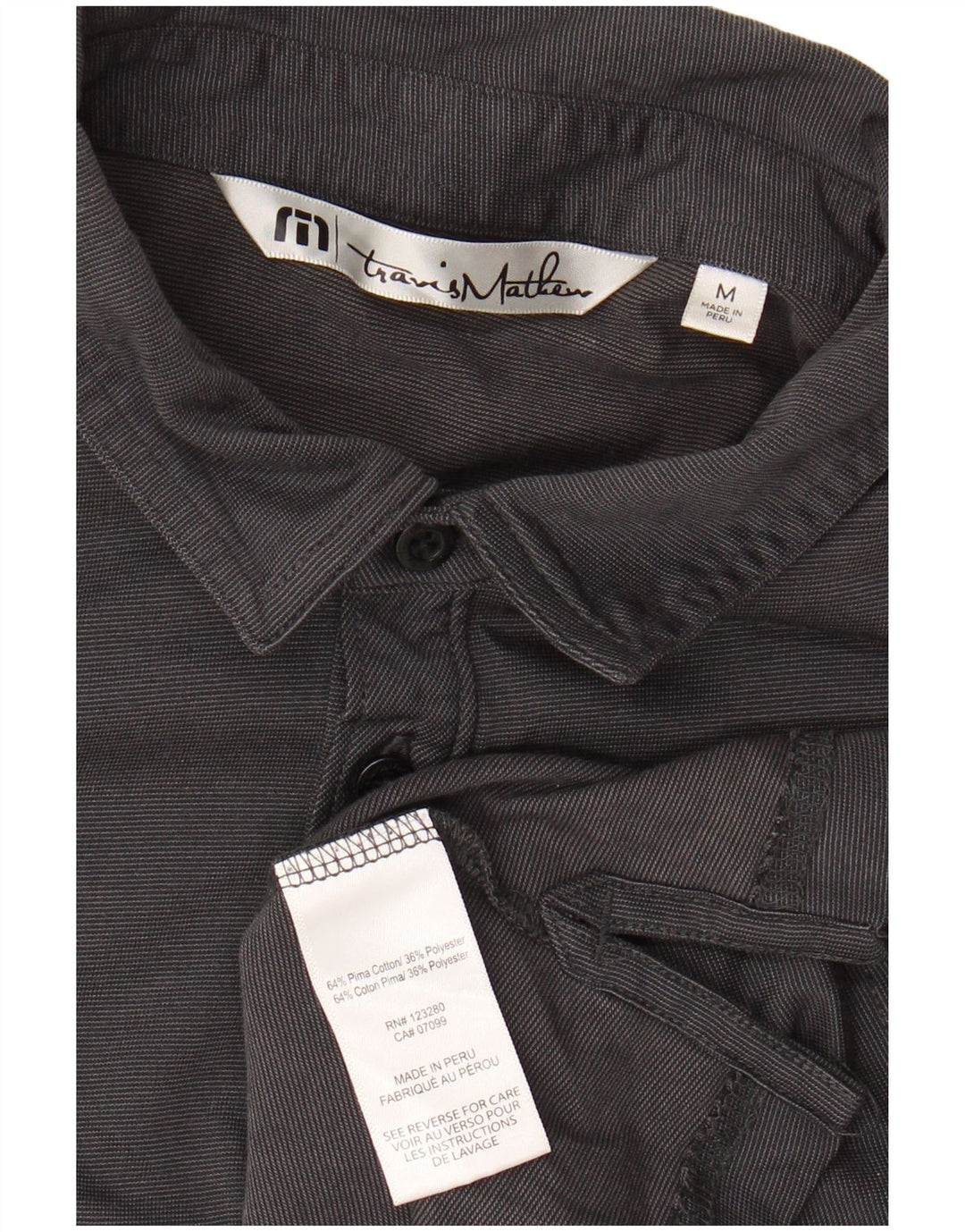 TRAVIS MATHEW Polo Homme Coton Noir Moyen