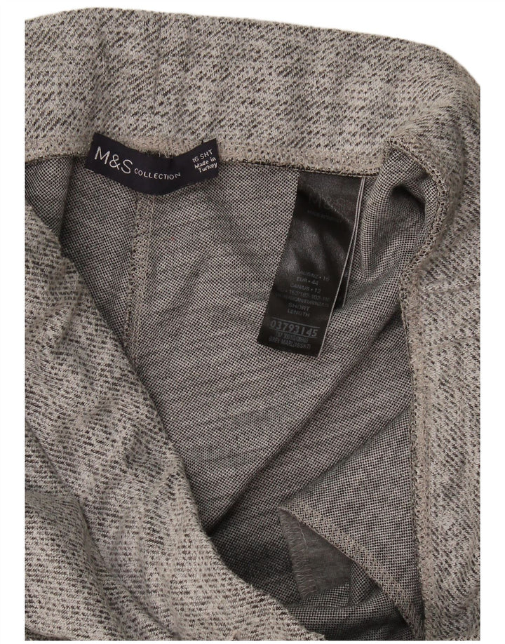 Marks & Spencer Pantalon de survêtement pour femme UK 16 Large Gris Moucheté