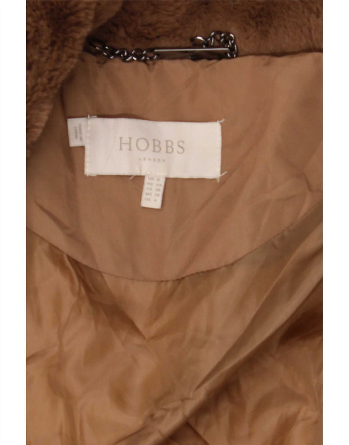 Hobbs Manteau rembourré pour femme UK 8 Petit Marron Polyester Colorblock