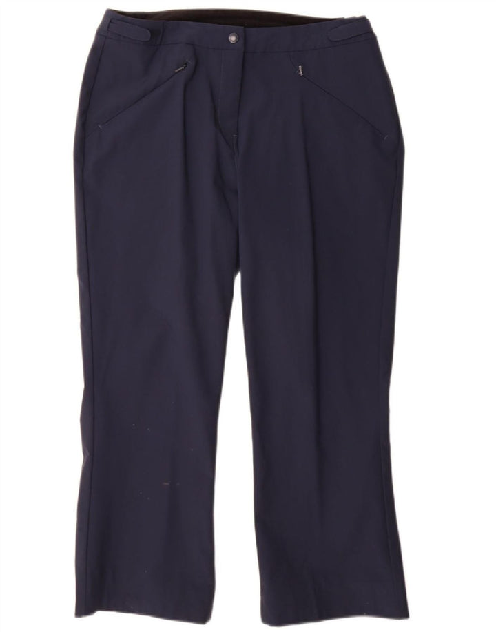 Rohan Pantalon décontracté bootcut pour femme UK 12 Medium W30 L26 Bleu marine
