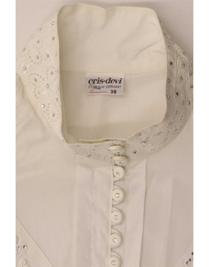 Cris Devi Chemisier femme EU 38 Medium White Floral