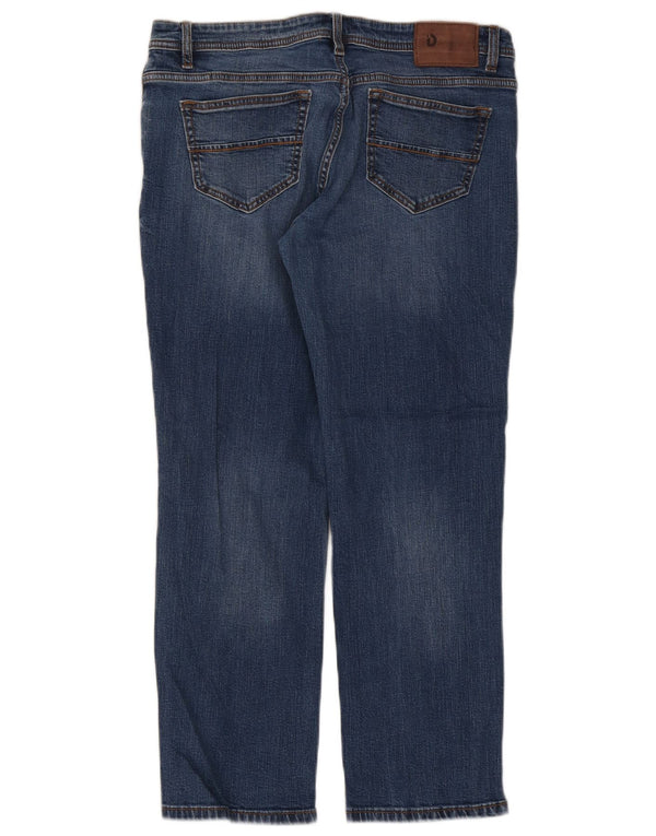 Dack's Jean droit coupe droite pour homme IT 50 Large W34 L28 Bleu Coton