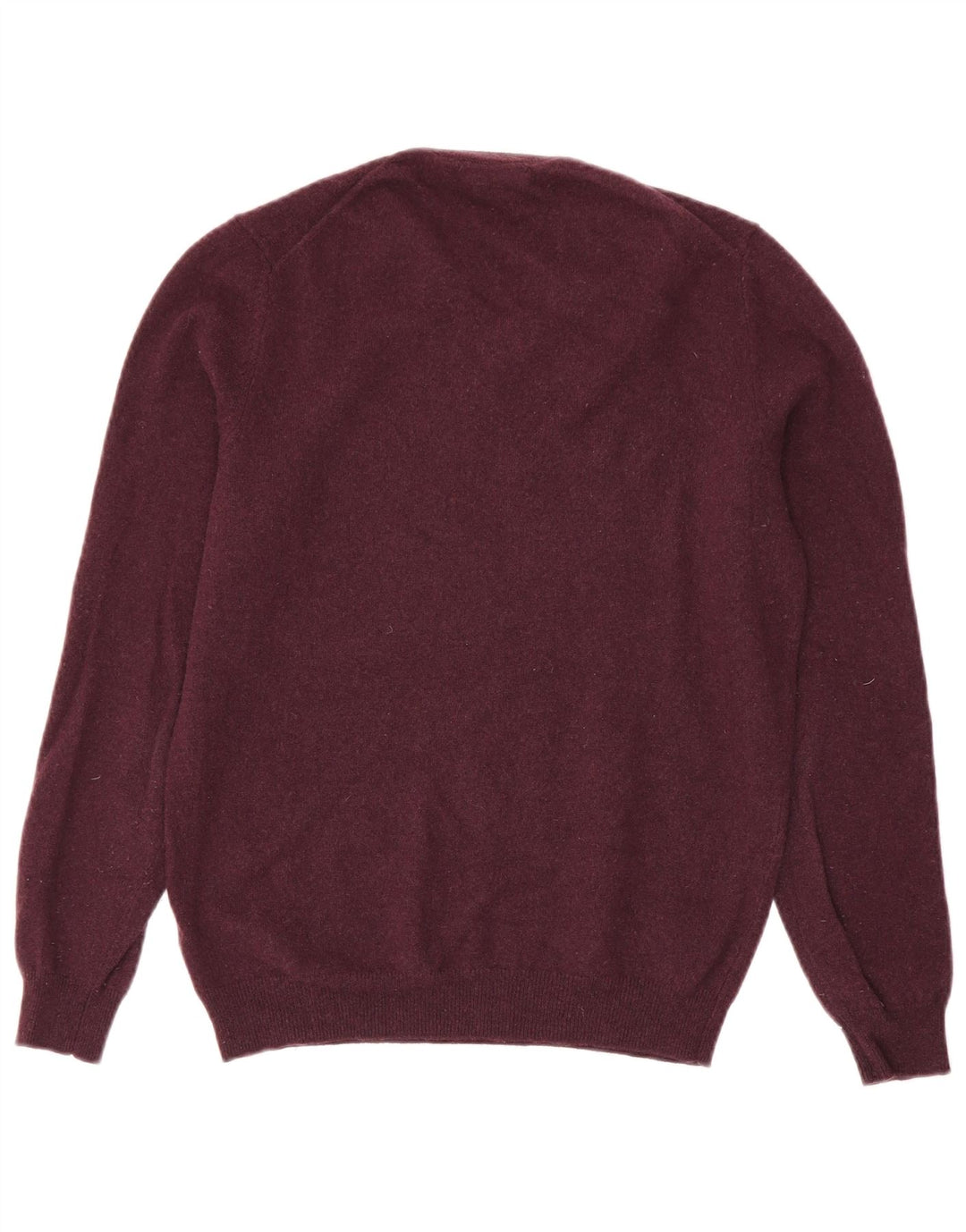 Massimo Dutti Pull col V Homme Bordeaux Moyen
