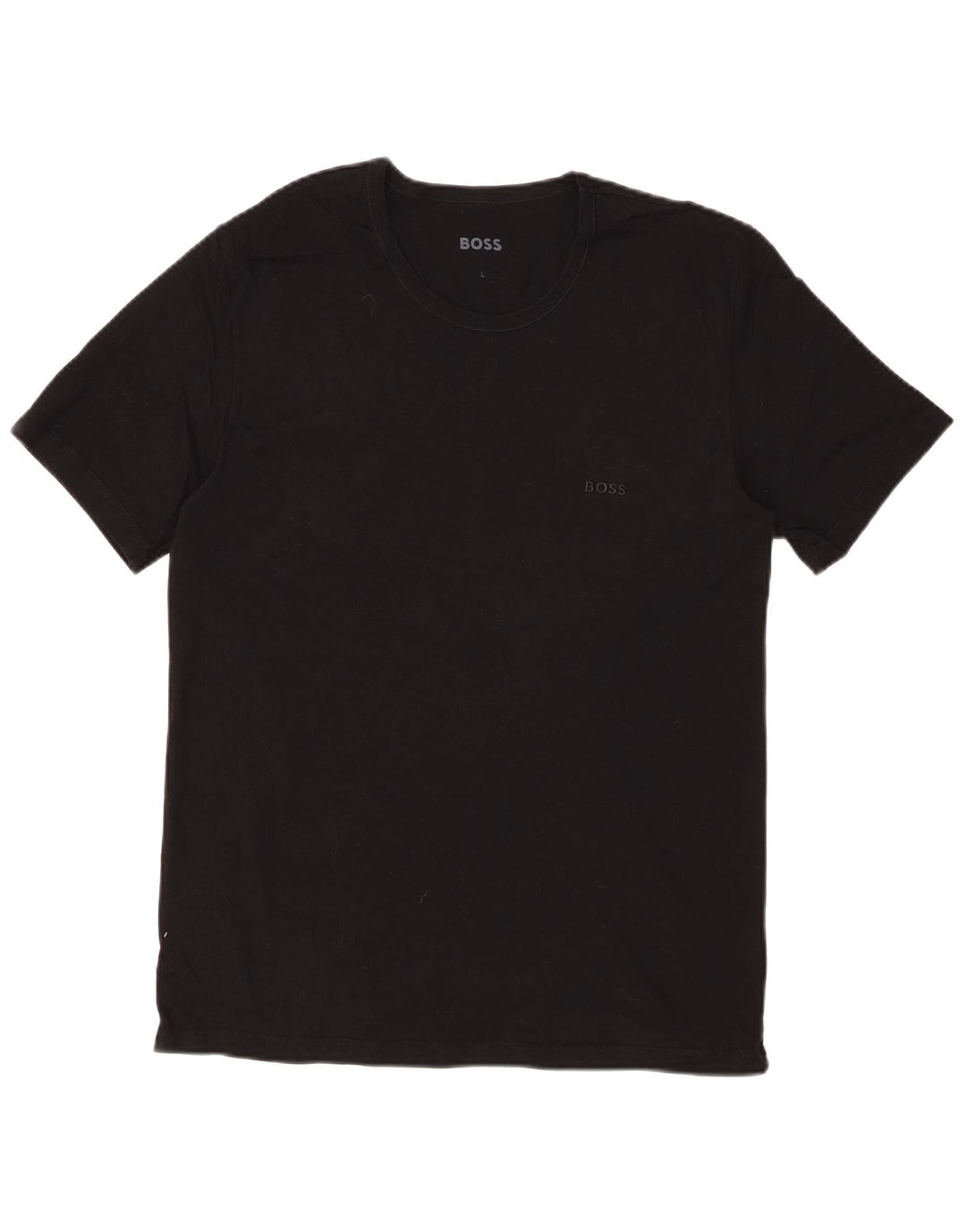 HUGO BOSS Homme T-Shirt Top Large Noir Coton